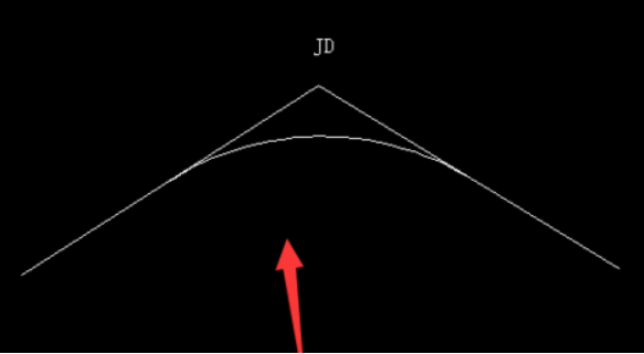 CAD中怎么根據(jù)切線交點繪制曲線