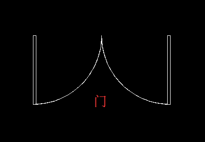CAD怎么繪制雙扇門(mén)的平面圖