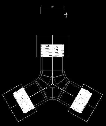 如何用CAD繪制一個(gè)三通管？